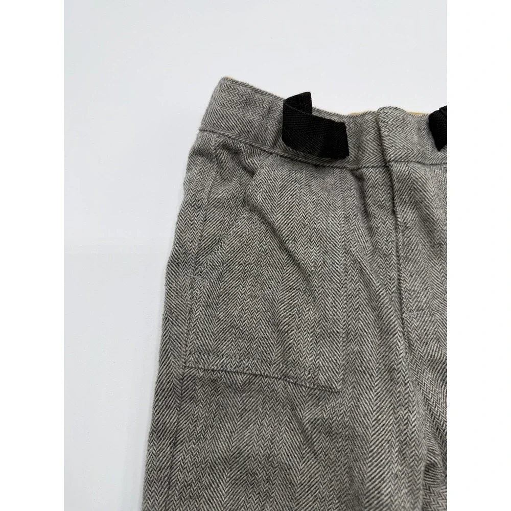 ZARA Baby Boy Gray Herringbone Trousers Pants Size 9-12 Months Pre-owned AS IS